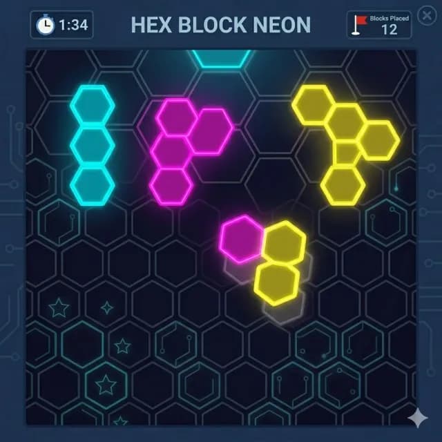 Hex Block Neon